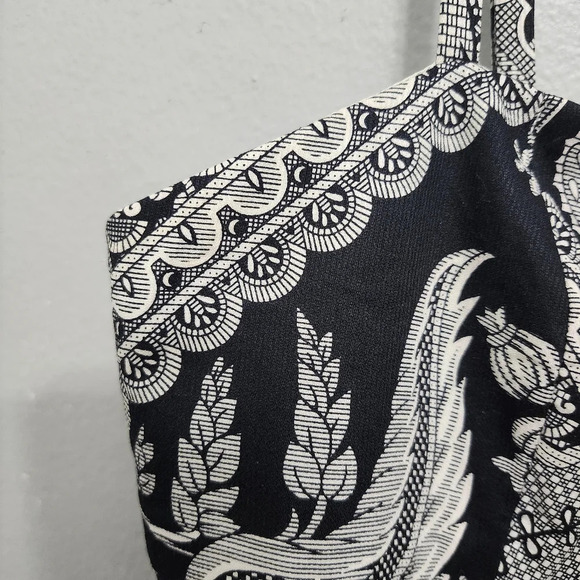 Trina turk women's mini dress size 8 floral black and white( FLAW ) - Picture 12 of 13